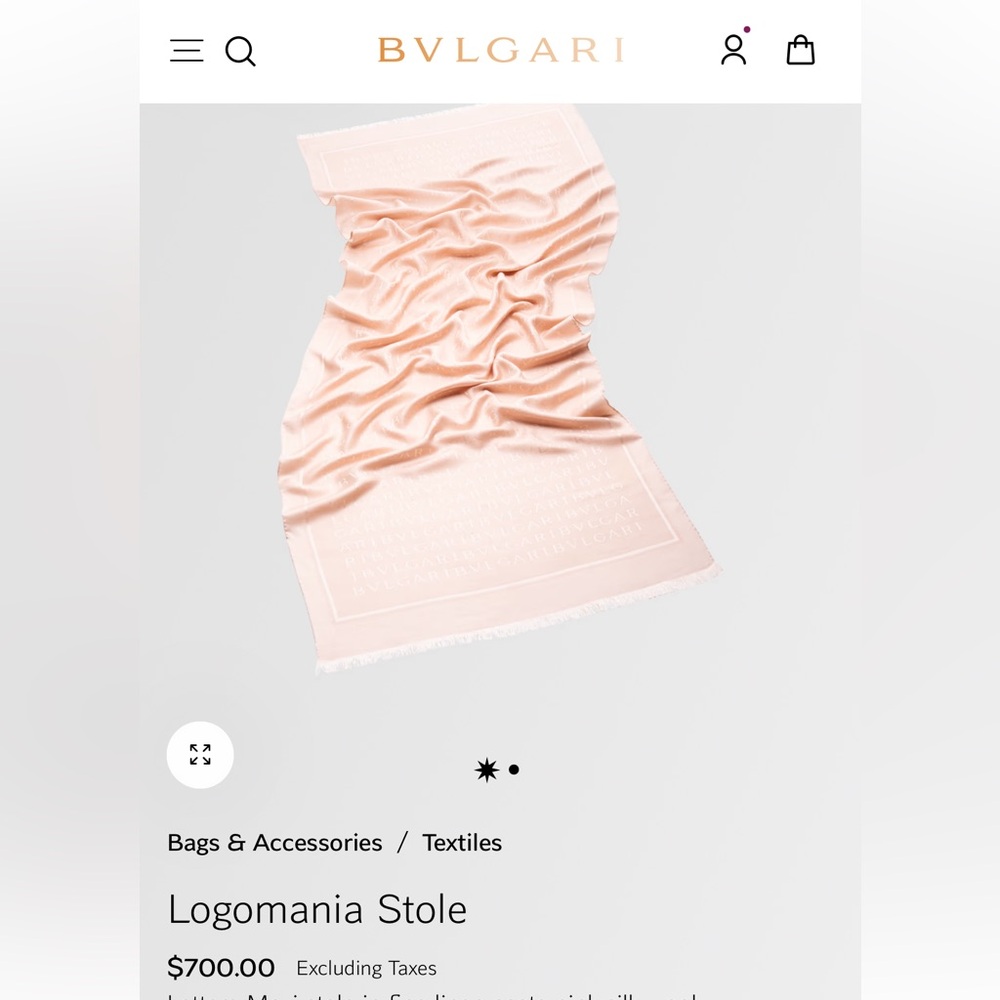 Bulgari Pink Logomania Stole